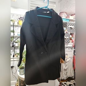 Black lightweight pea coat